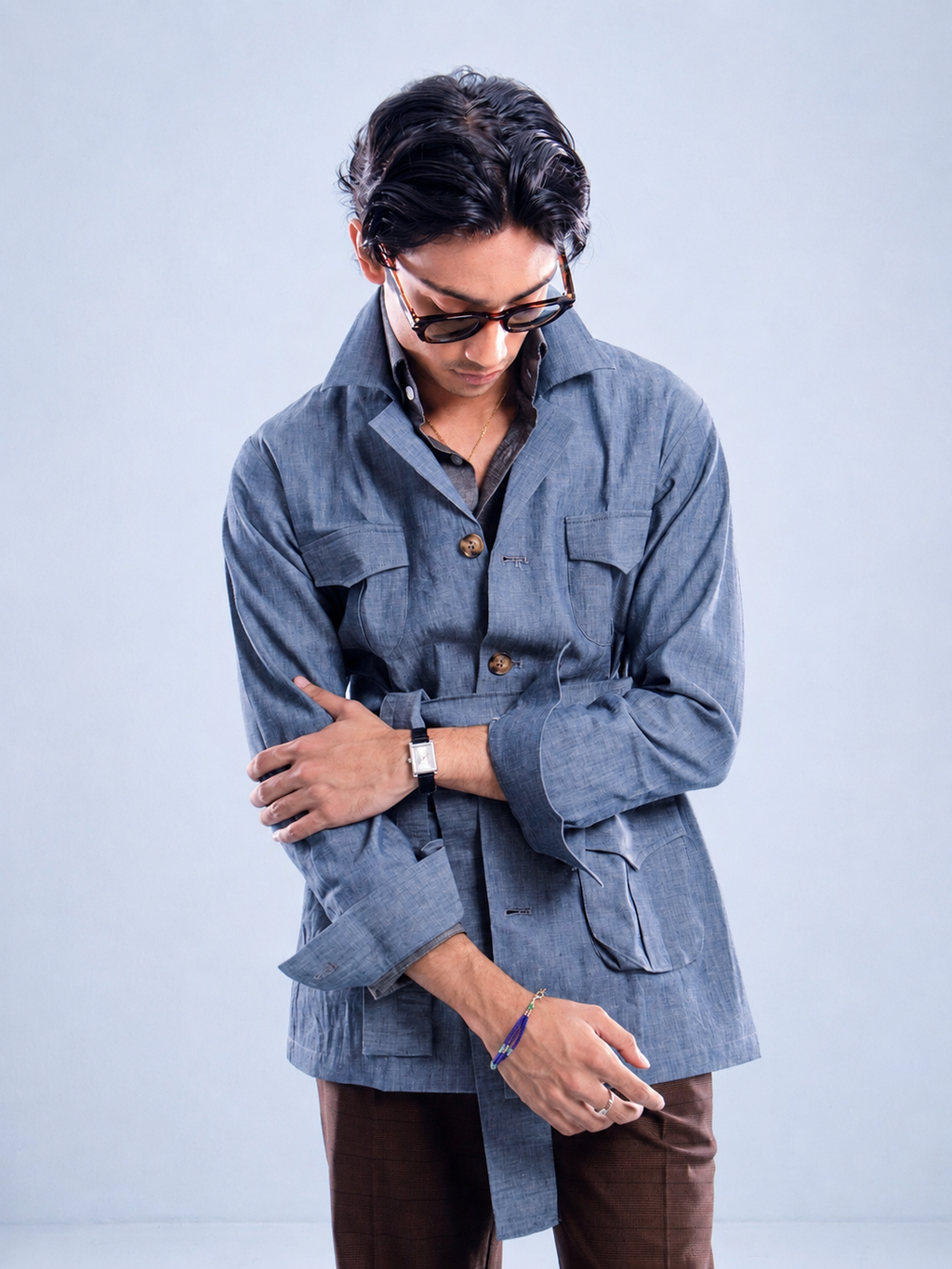 Denim Flow Safari Jacket