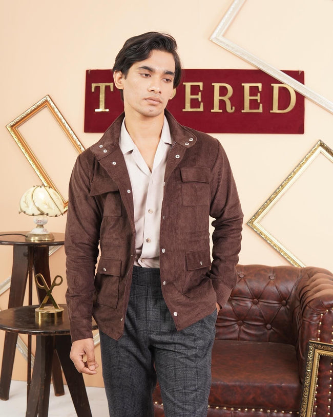 Brown Utility Jackets Hover Image