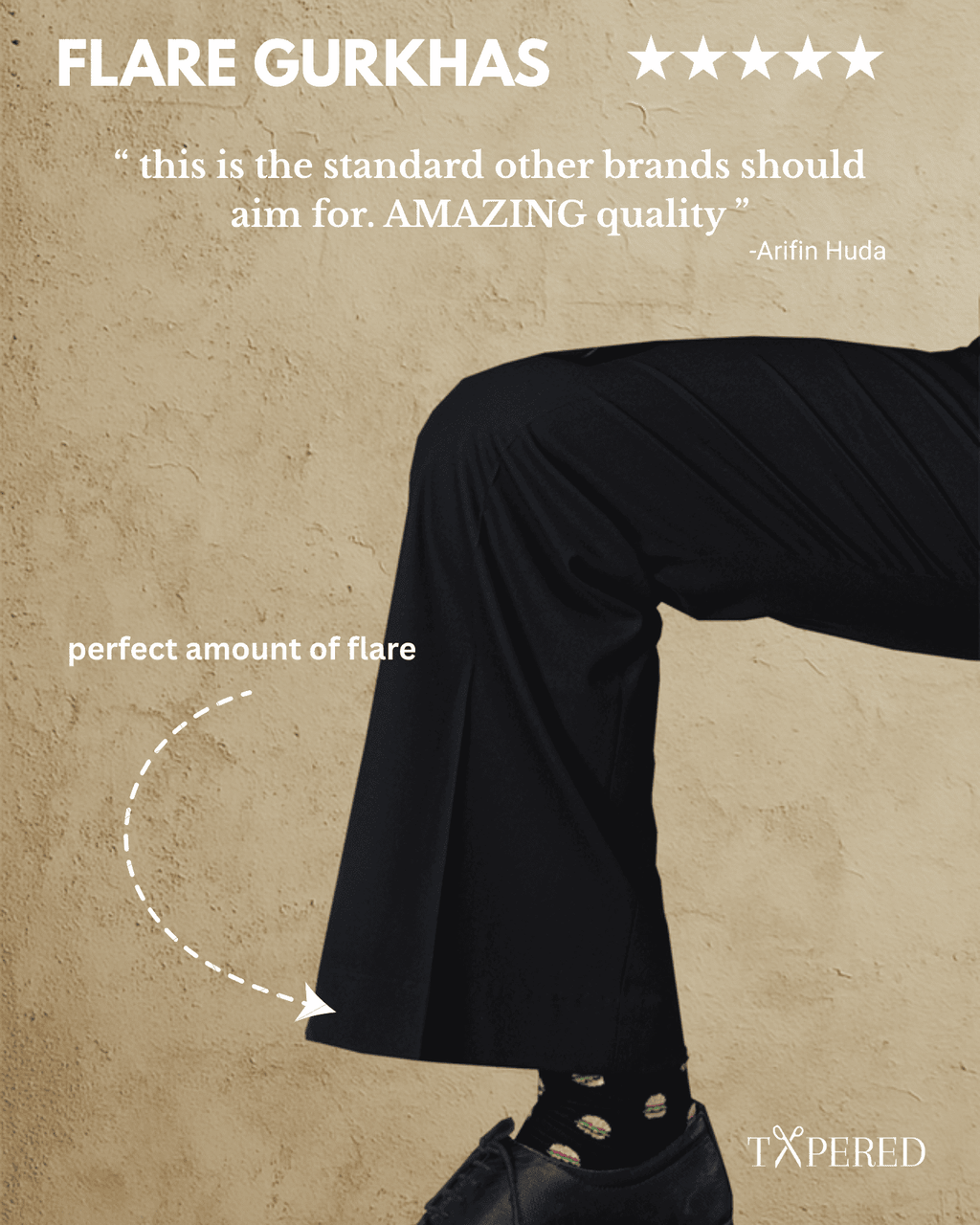 Flared Jet Black Gurkha