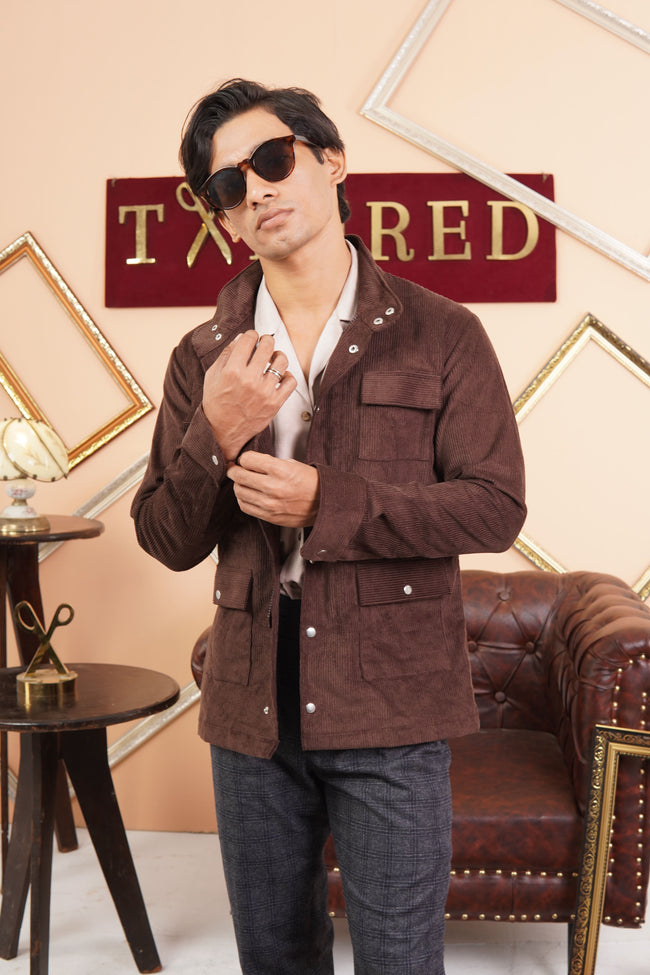 Brown Utility Jackets Main Image