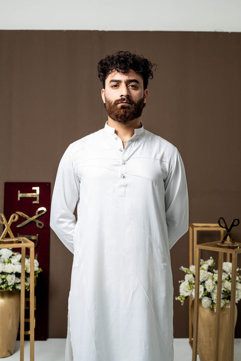 White Sunburst Panjabi