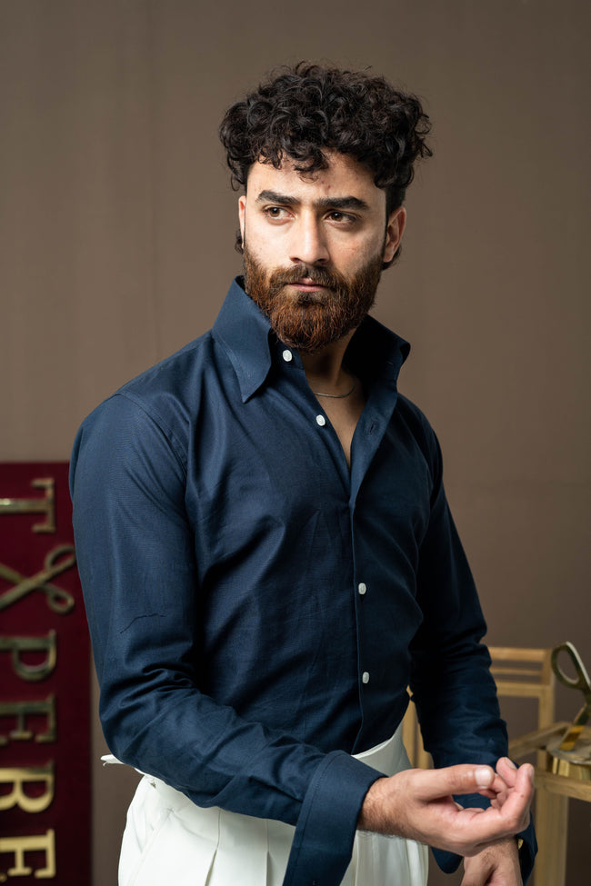 Navy executive shirts Hover Image