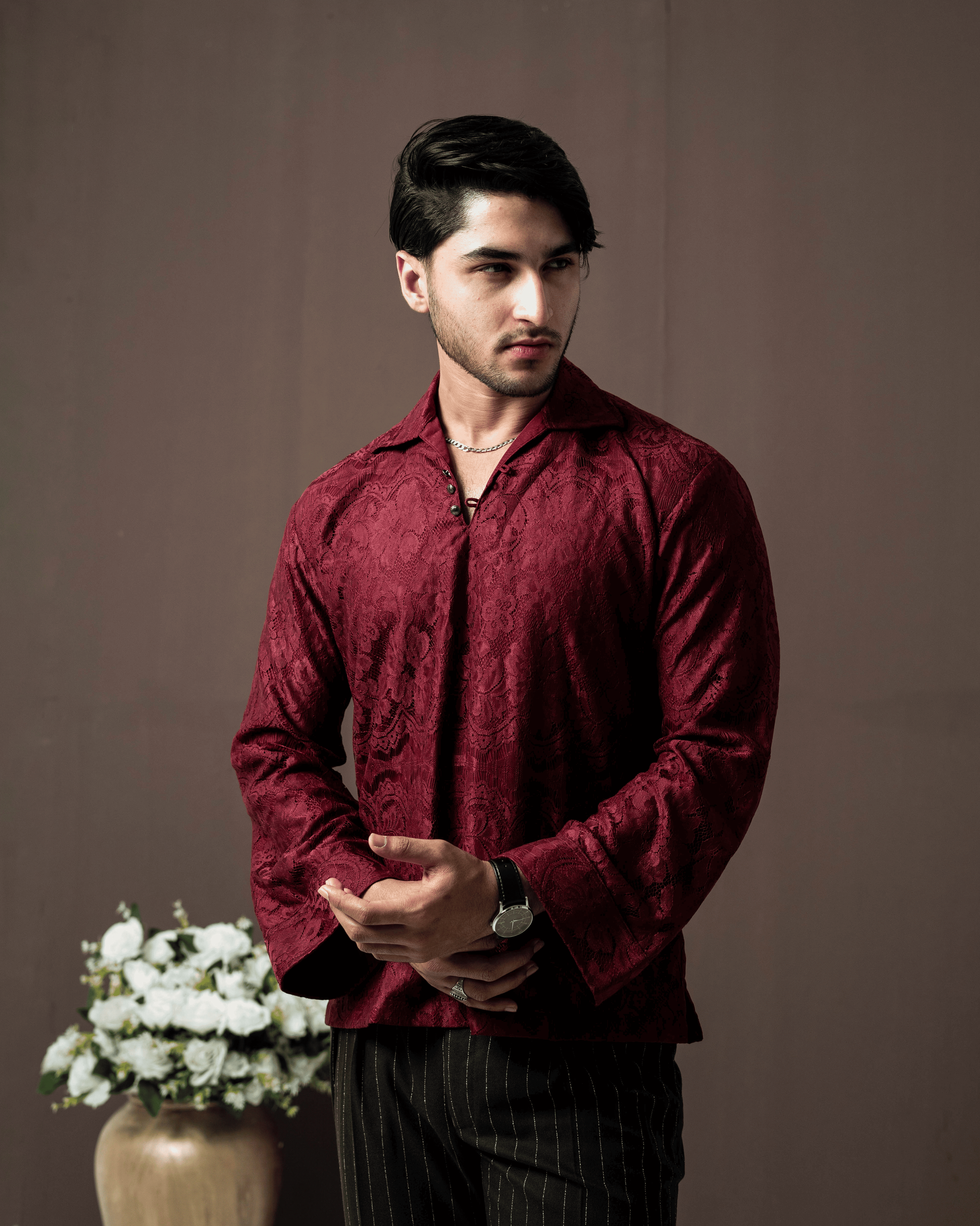 Crimson Lace Popover