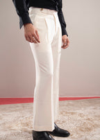 Cream Flared Gurkha Trouser
