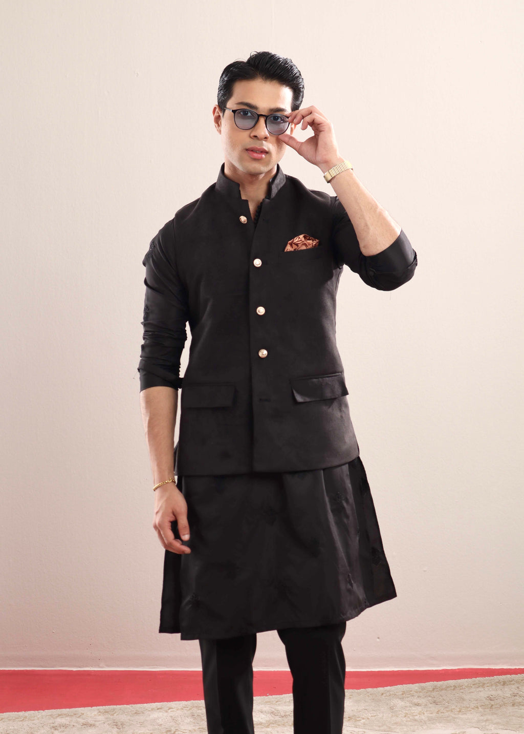 Black Faux Suede Coatie