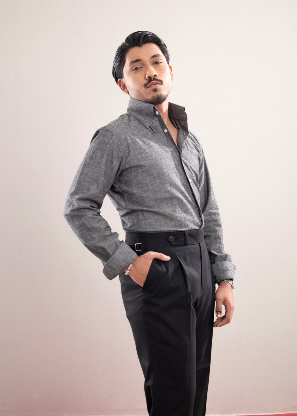 Textured Grey Executive Shirt