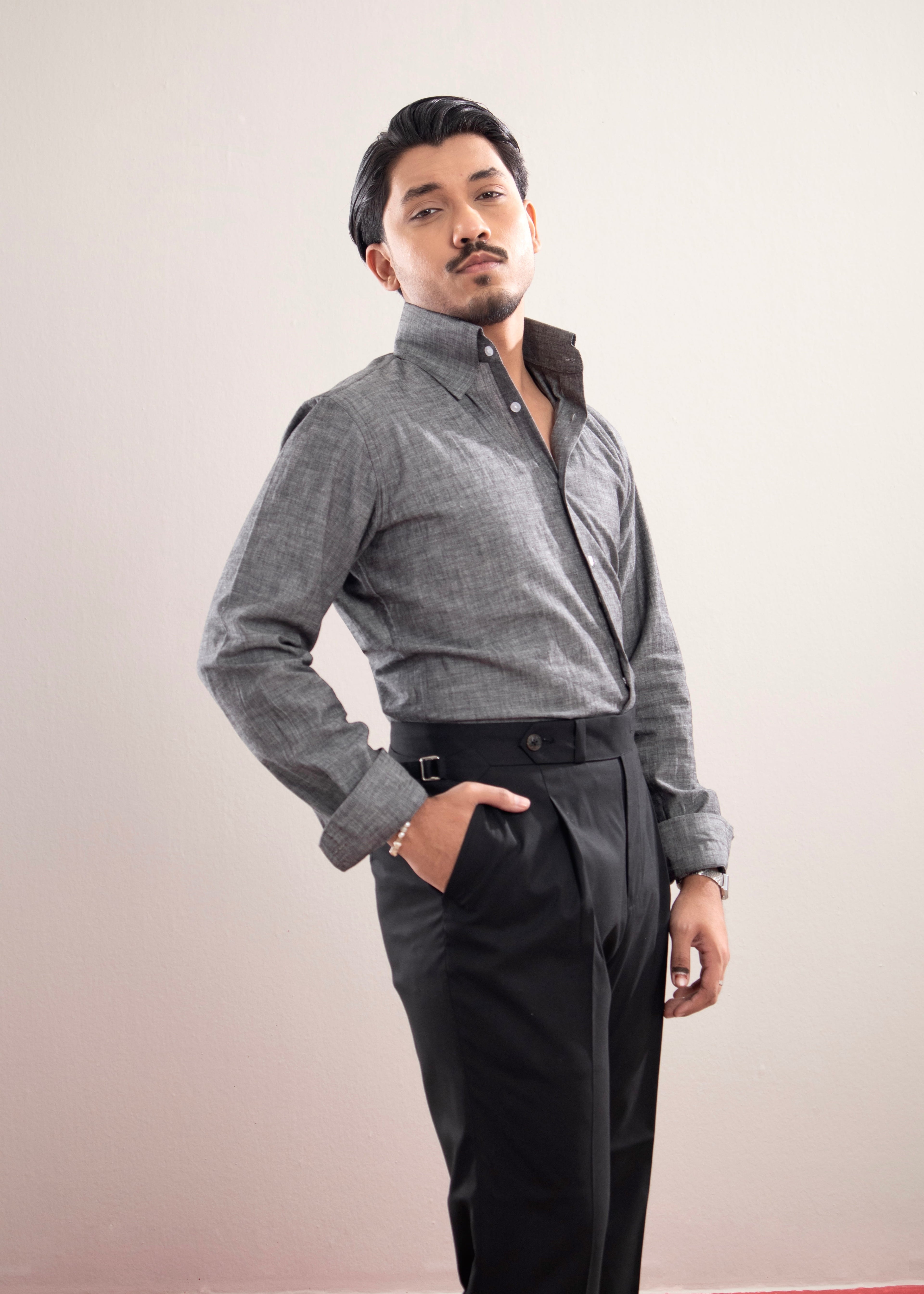 Textured Grey Executive Shirt