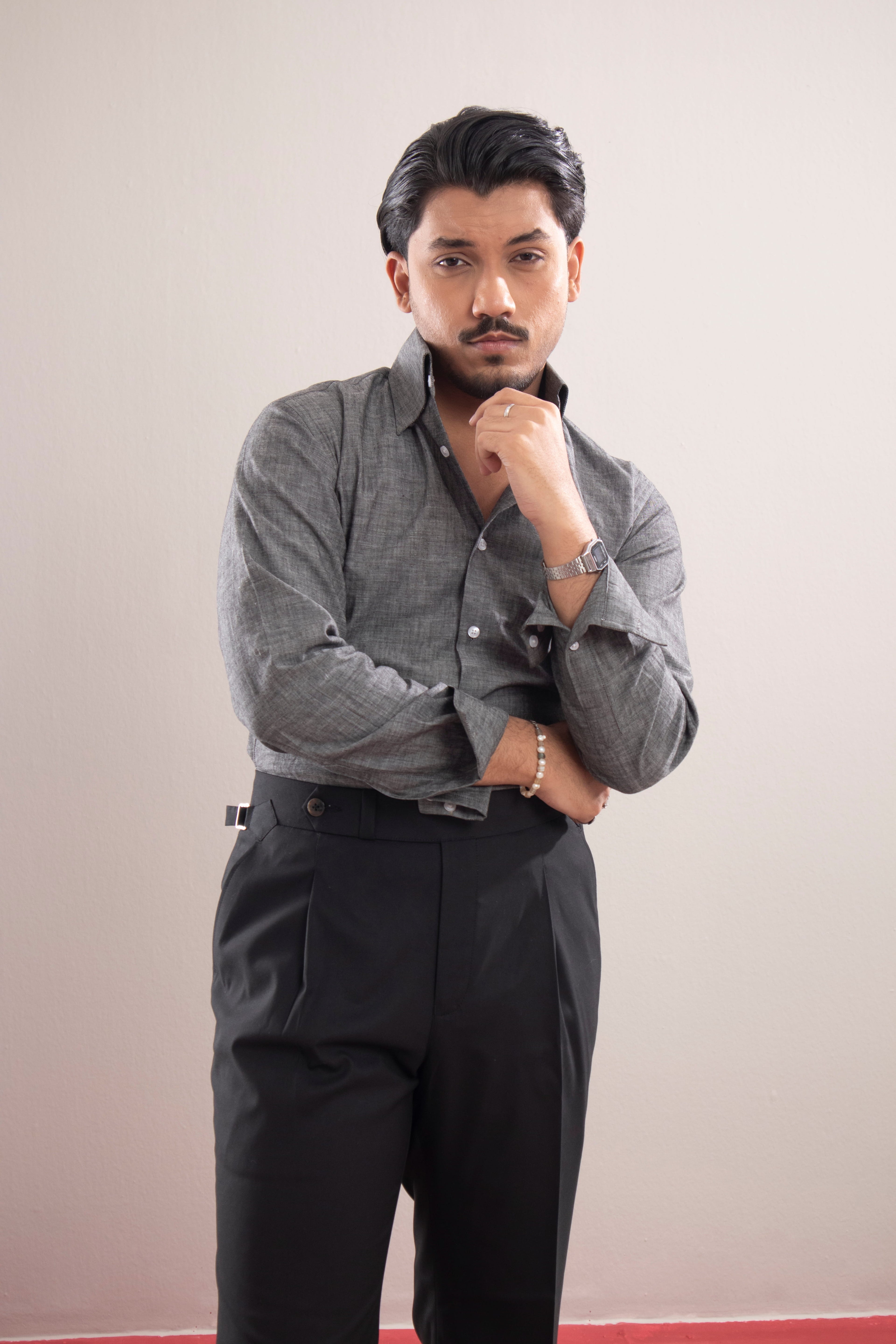 Textured Grey Executive Shirt