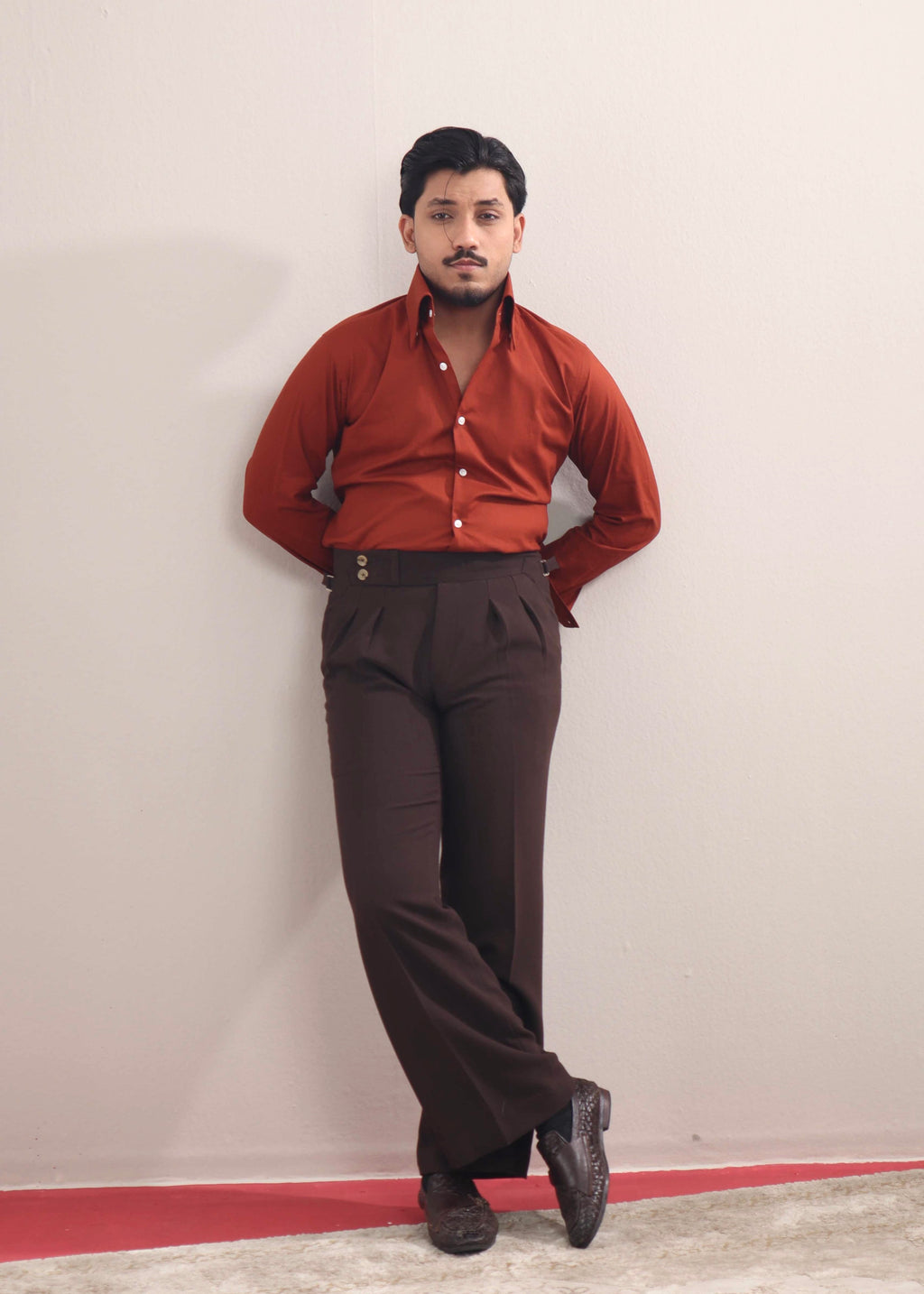 Burnt Orange Executive Shirt (Oxford Cotton)