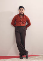 Burnt Orange Executive Shirt (Oxford Cotton)