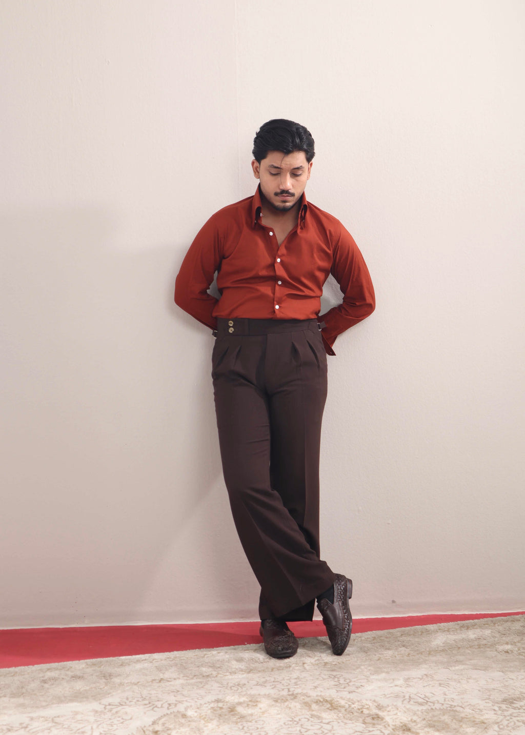Burnt Orange Executive Shirt (Oxford Cotton)