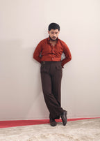 Burnt Orange Executive Shirt (Oxford Cotton)