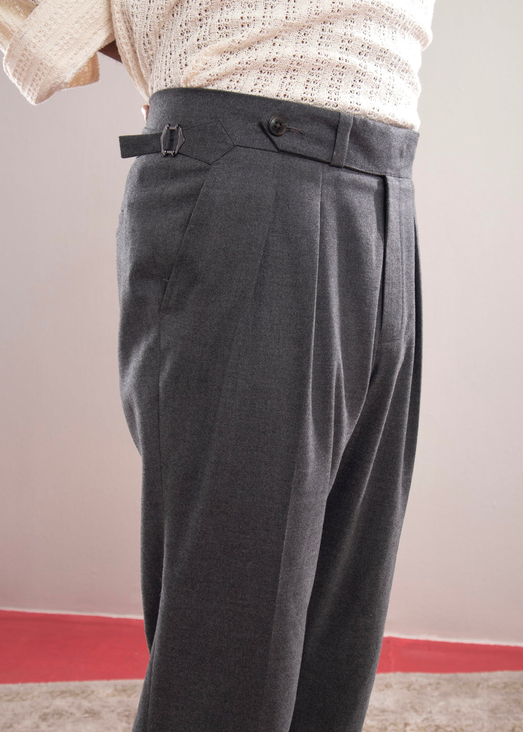 Ash Double Pleated Gurkha