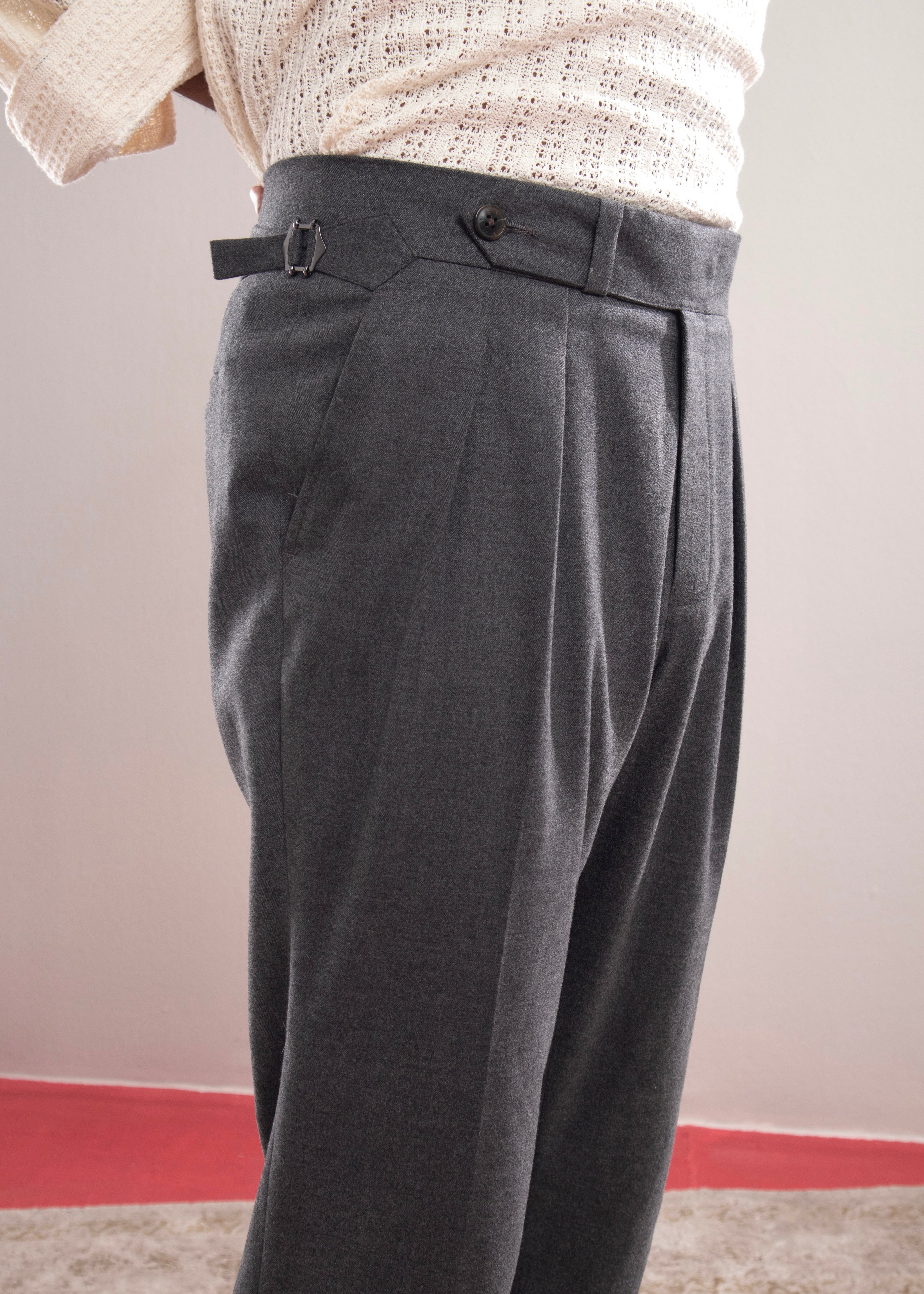 Ash Double Pleated Gurkha