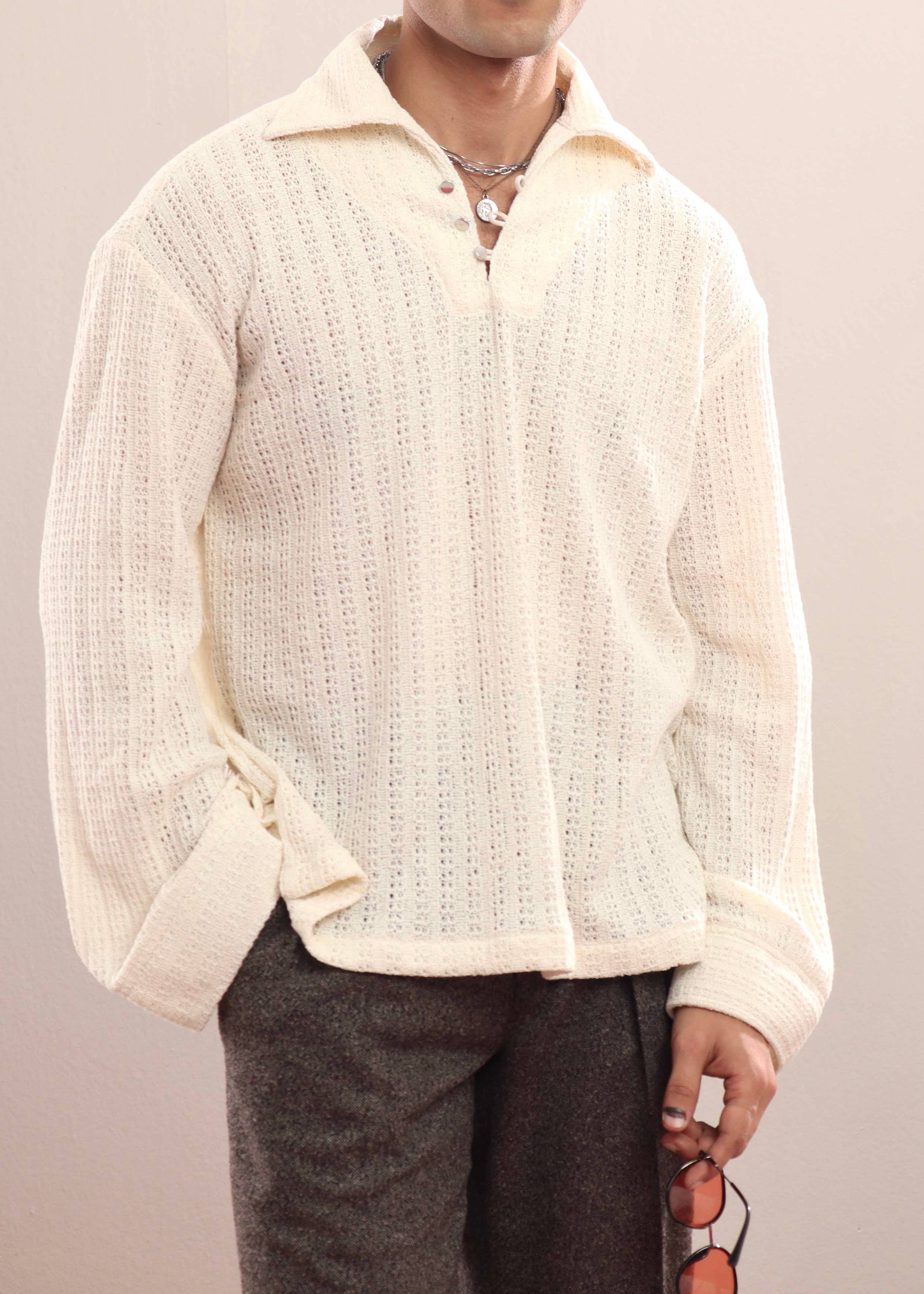 Cream Lace Popover