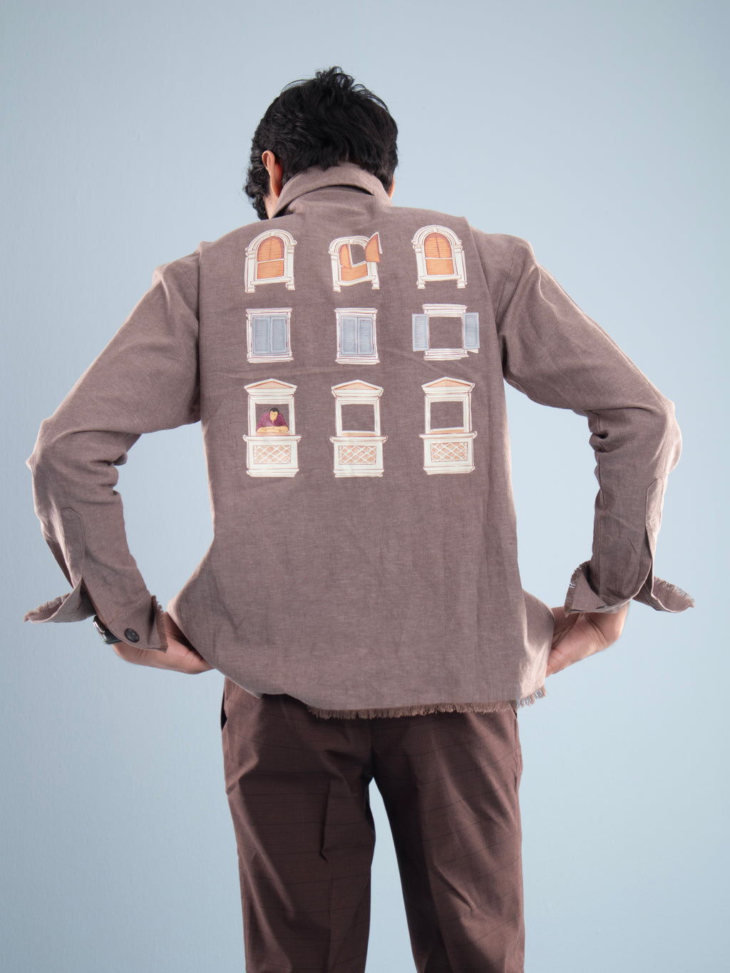 Rome Flow Overshirt - Stone