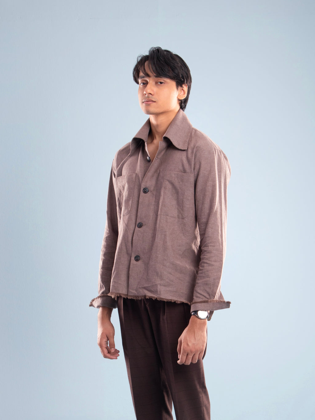 Rome Flow Overshirt - Stone