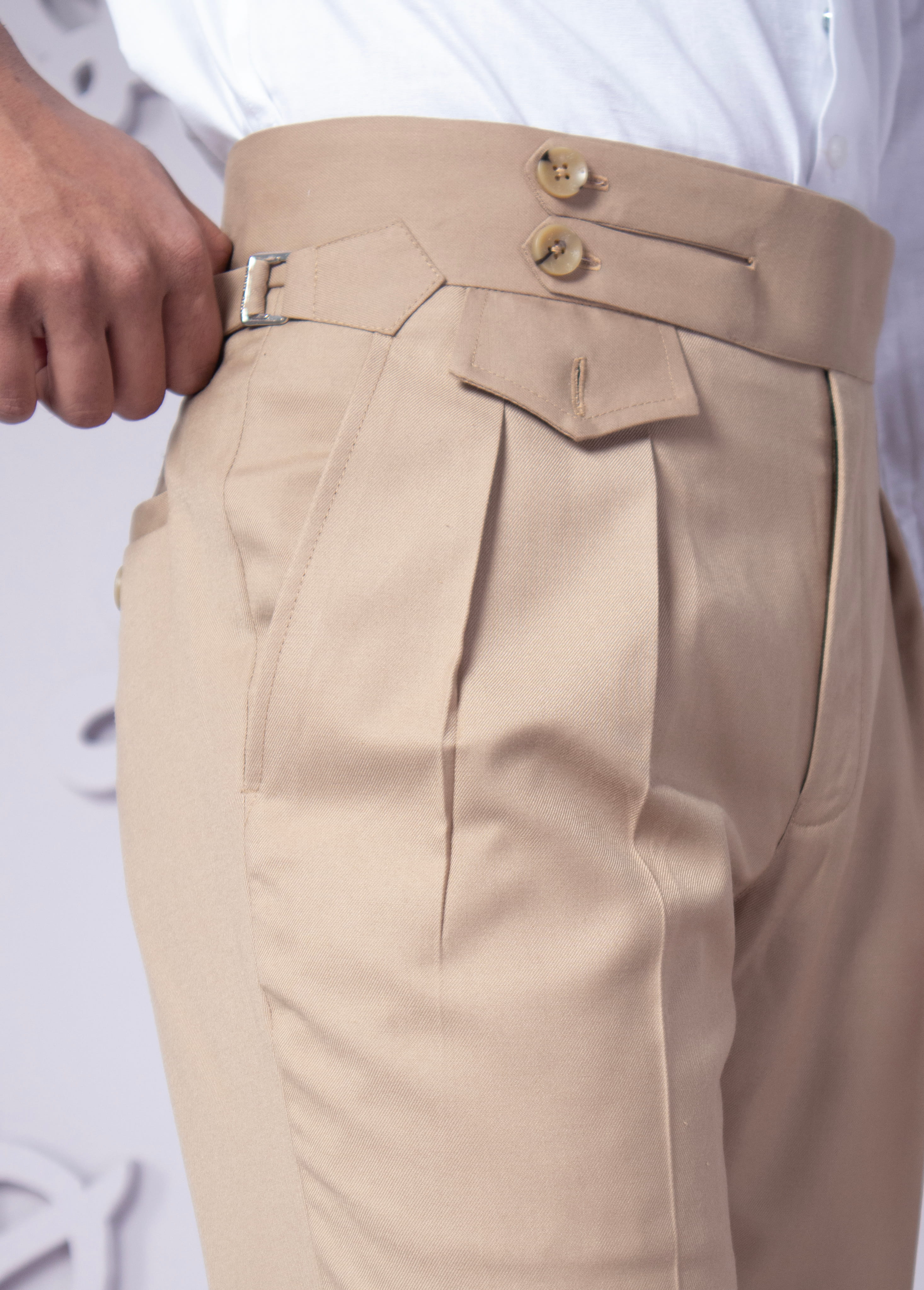Beige Gurkha Trousers