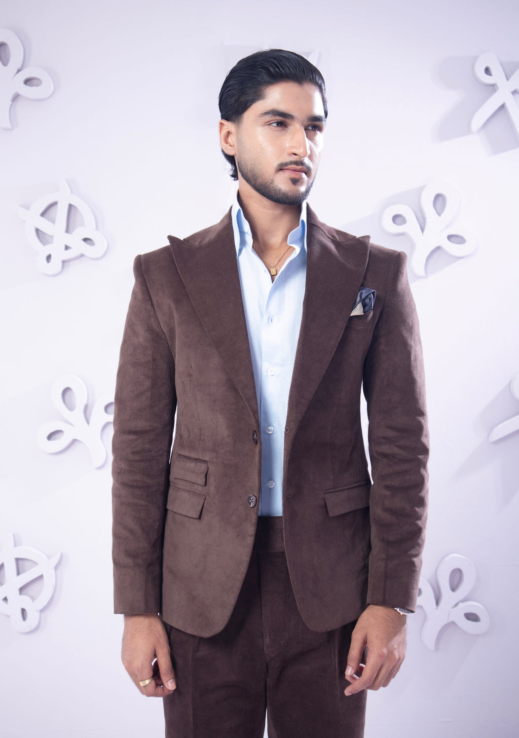 Champagne Corduroy Two-piece Suit