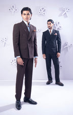 Brown Double-Breasted Suit