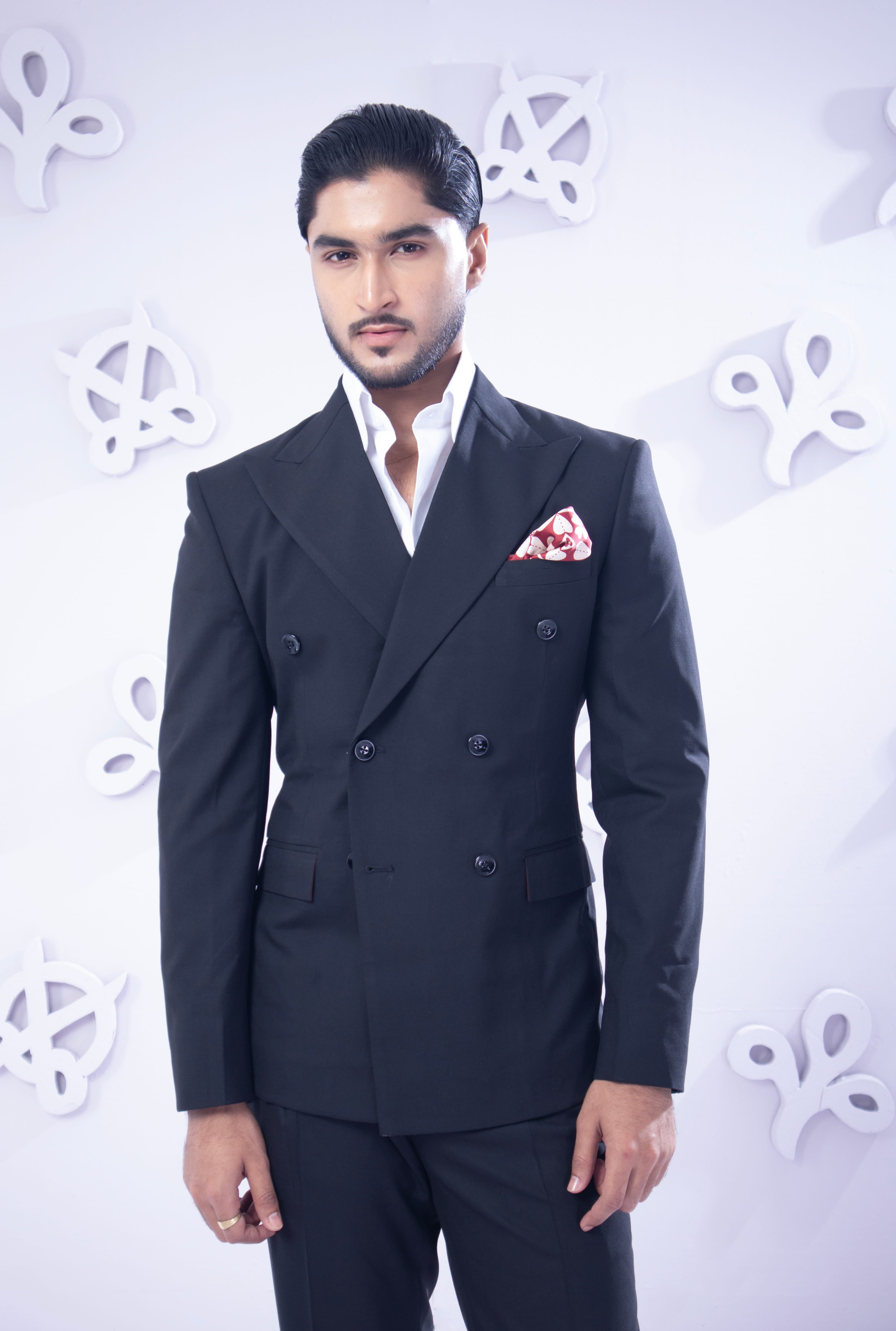 Black Double Breasted Suit