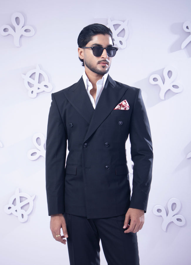 Black Double Breasted Suit Main Image