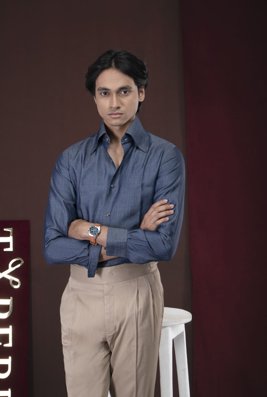 Denim executive shirts