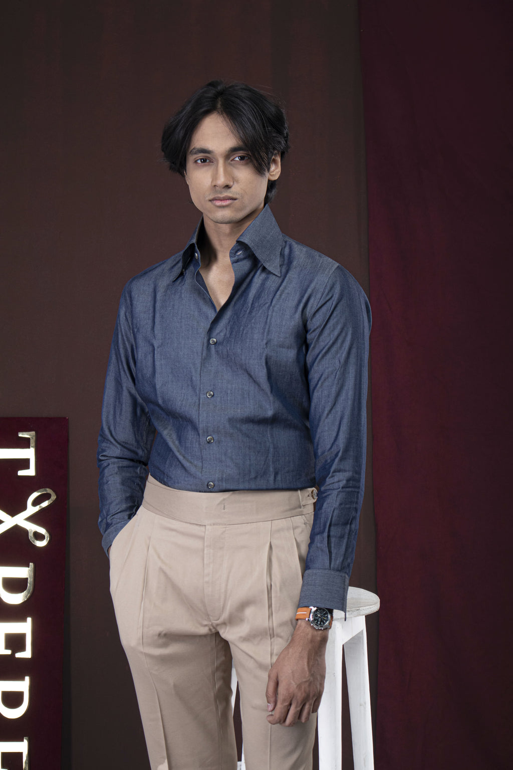 Denim executive shirts