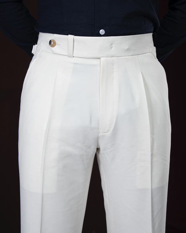 White Flared Gurkha Hover Image