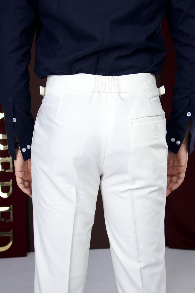 White Flared Gurkha Main Image