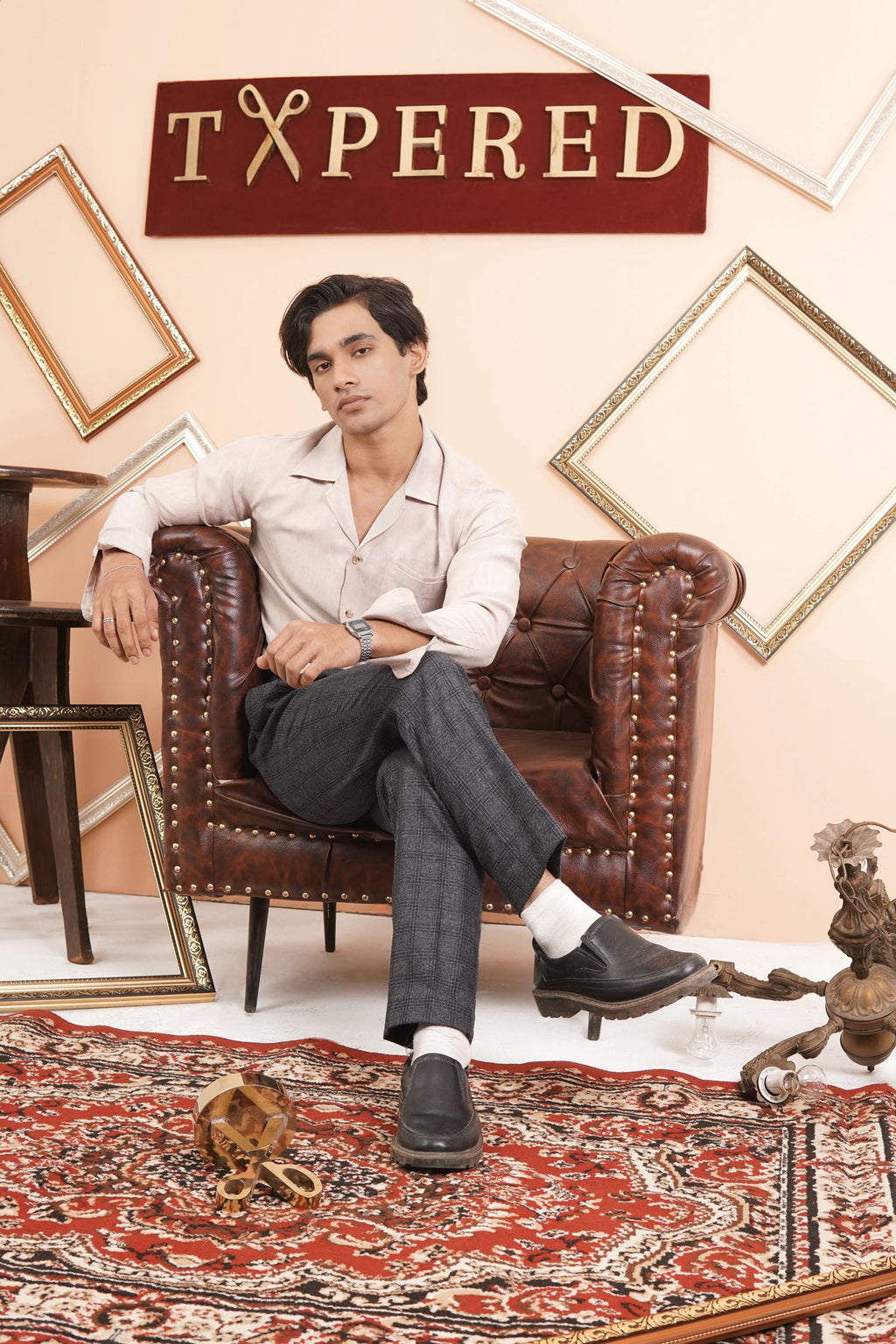 Chocolate-Creme Suede Shirts