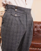 Grey Checkered Gurkha Trousers