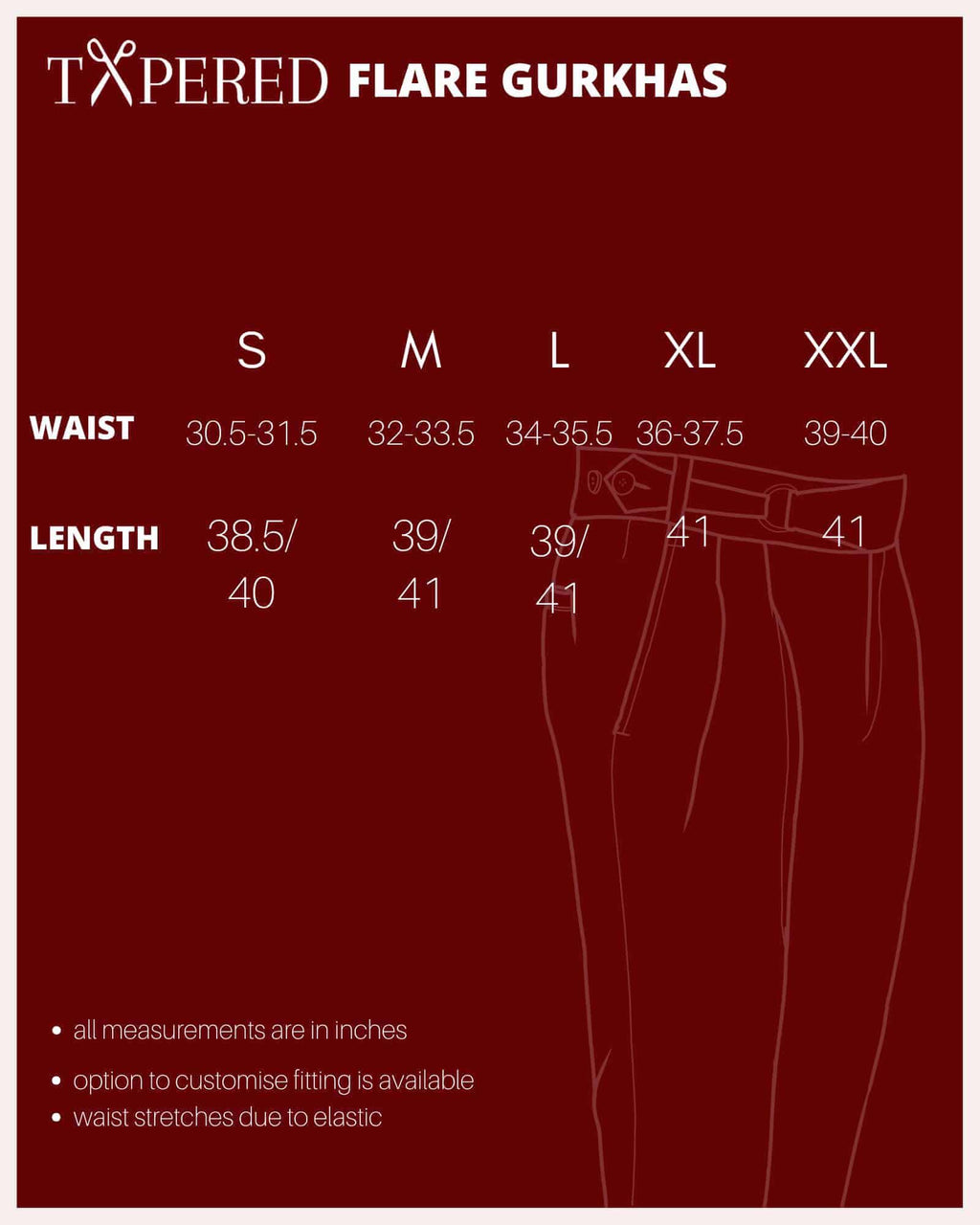 Cream Flared Gurkha Trouser