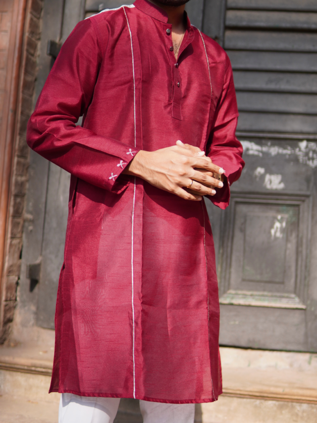 Maroon Panjabi