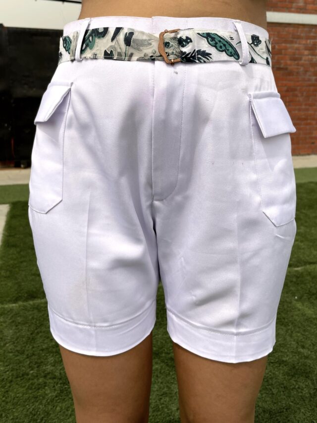 Designer White Shorts