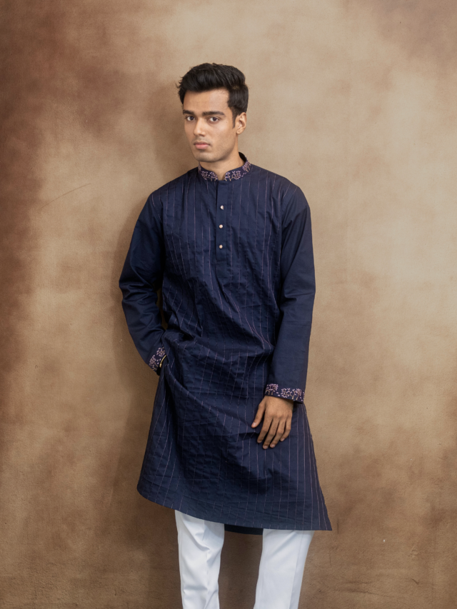 Navy Signature Panjabi