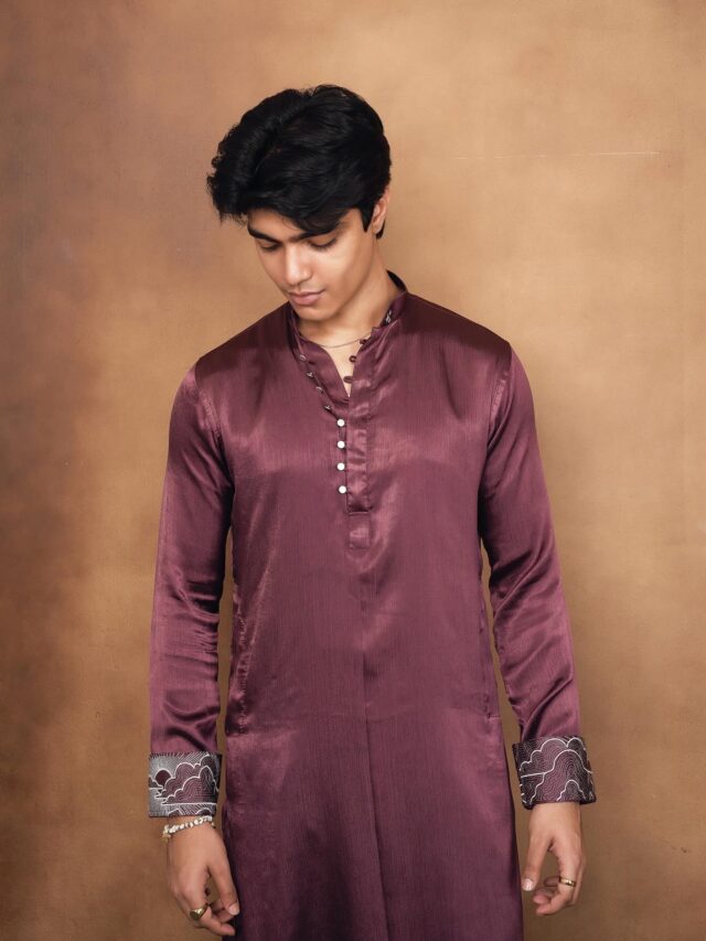 Mauve Designer Panjabi