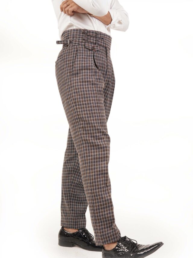 Elevated Chequered Trousers