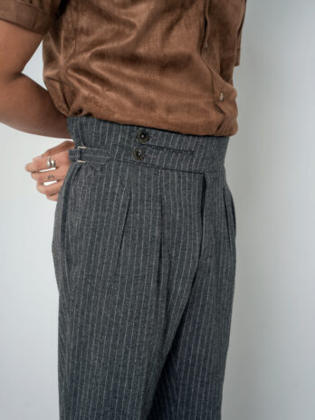 Woolen Ash Striped Trouser