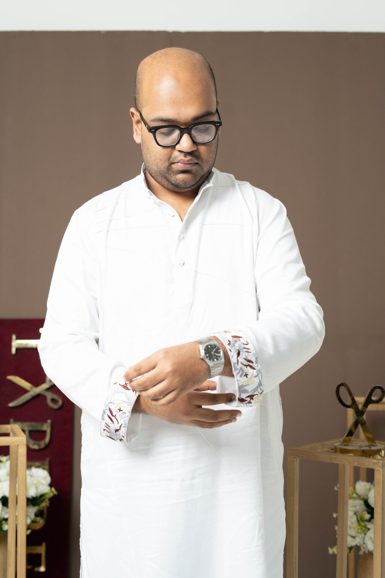 White Sunburst Panjabi - Image 5