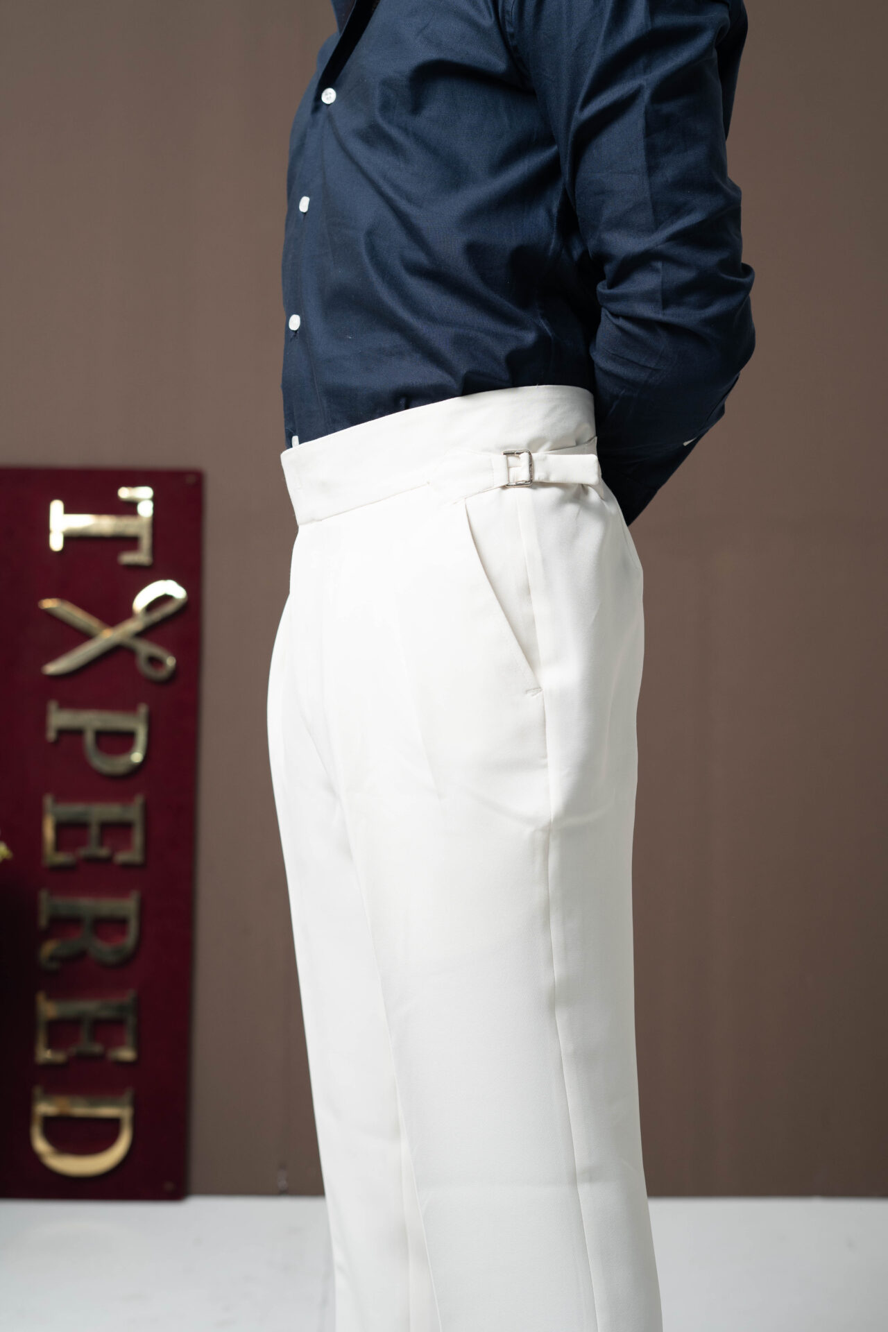 Signature Cream Gurkha Trousers - Image 3