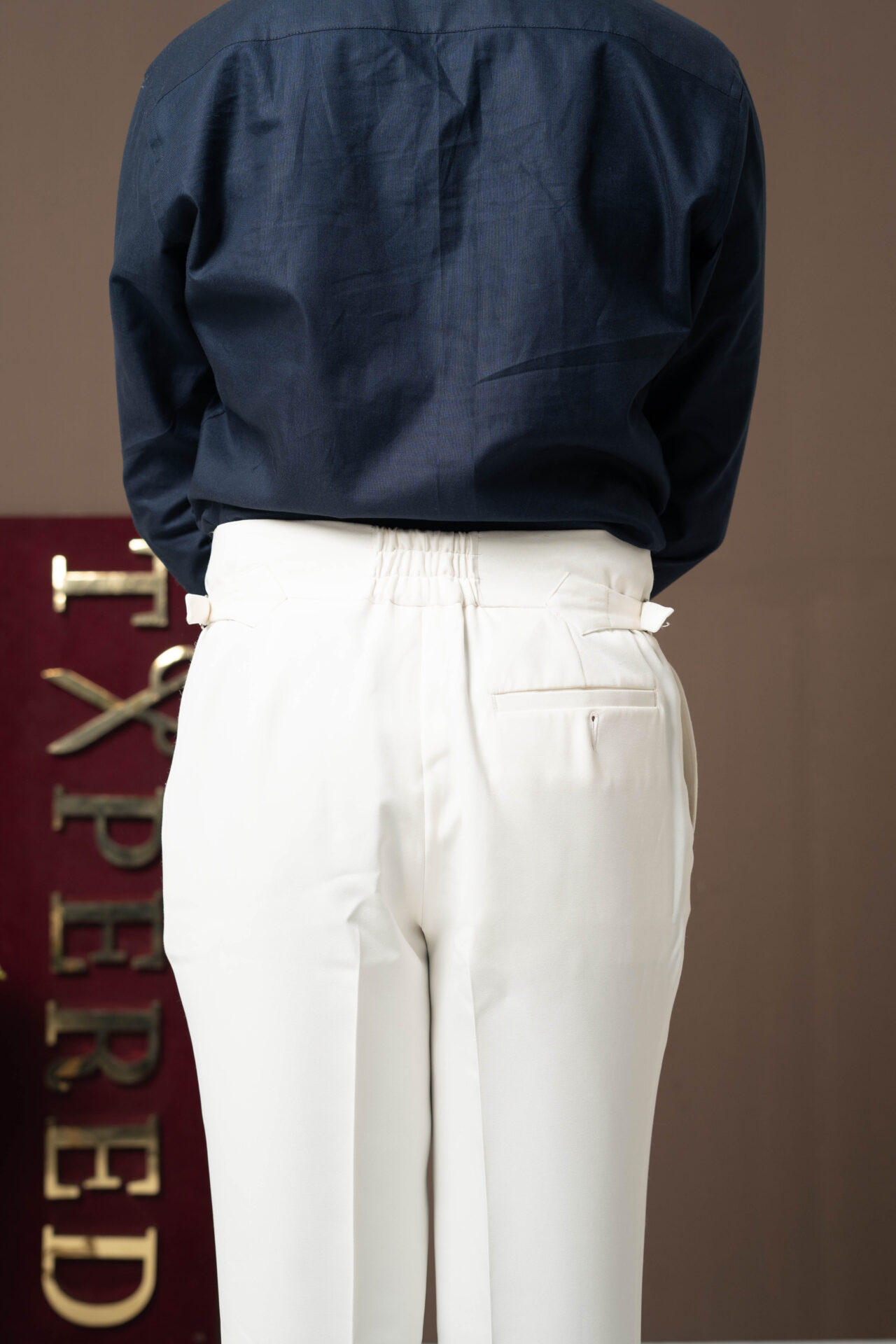 Signature Cream Gurkha Trousers - Image 4