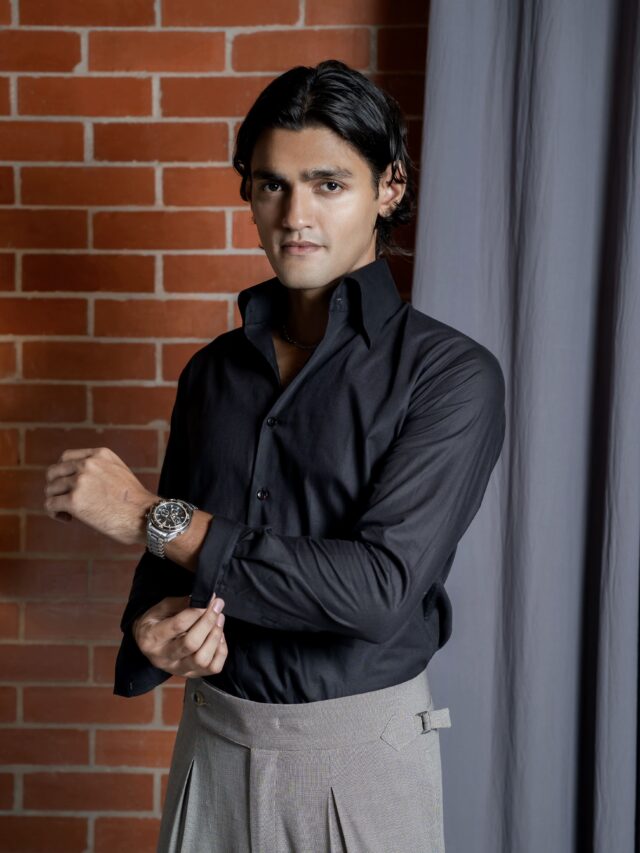 Black Linen Executive Shirt